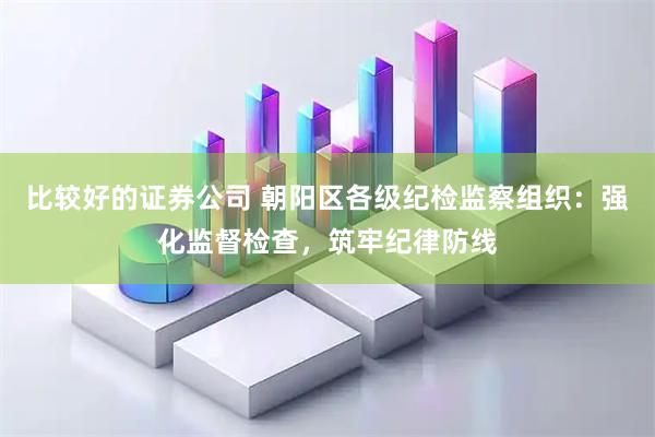比较好的证券公司 朝阳区各级纪检监察组织：强化监督检查，筑牢纪律防线